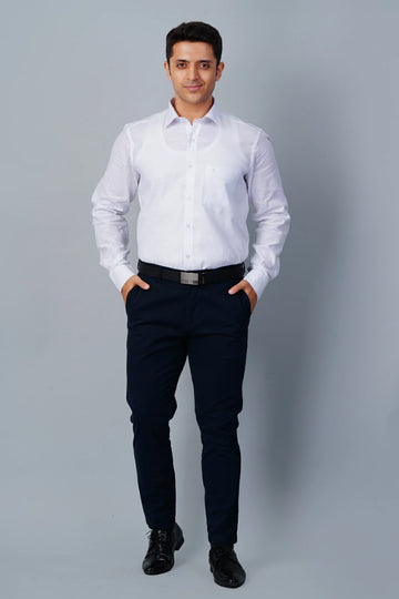 Allez France – TOON | Men’s 100% European Linen White Shirt | Sophisticated Formalwear | Regular Fit