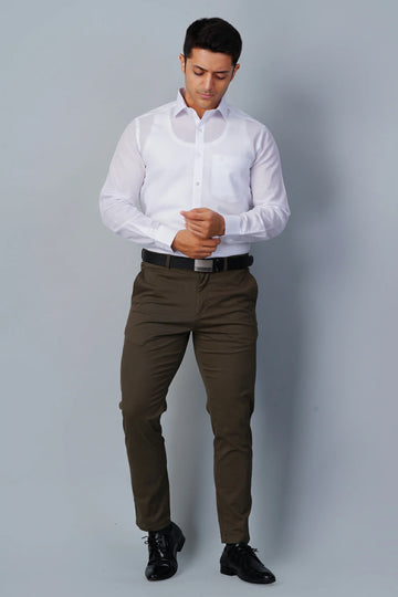 Allez France – ZURI | Men’s White Linen–Cotton Blend Shirt | Luxury Formalwear | Regular Fit