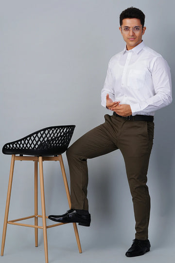 ALLEZ FRANCE – ROOT | Men’s Essential Formal Shirt | Superior Egyptian Giza Cotton | Regular Fit | Full Sleeves