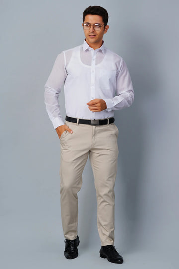 Allez France – ADDY | Men’s 100% European Linen White Shirt | Luxury Formalwear | Regular Fit