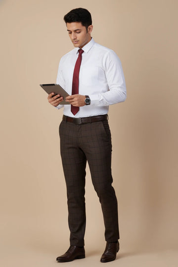 ALLEZ FRANCE - AMOZ | Men's Premium White Formal Shirt | Luxe Cotton-Rich | Regular Fit | Full Sleeves