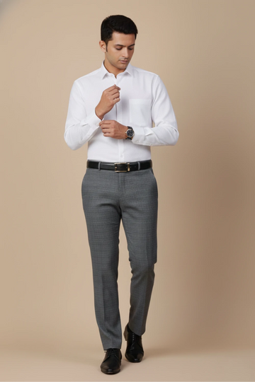 ALLEZ FRANCE – ELMO | Men’s White Formal Shirt | Regular Fit | Full Sleeves | 100% Premium Cotton