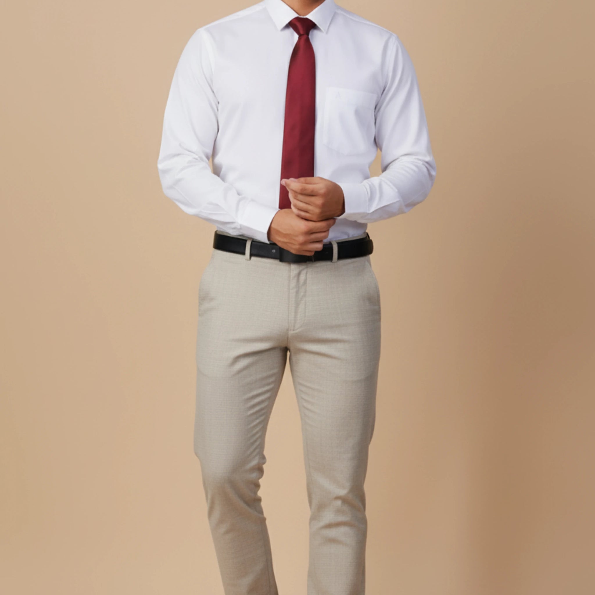 ALLEZ FRANCE – ARVO | Men’s White Formal Shirt | Regular Fit | Full Sleeves | 100% Premium Cotton