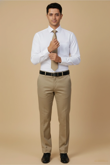 ALLEZ FRANCE - RELO | Men’s White Formal Shirt | Regular Fit | Full Sleeves | 100% Premium Cotton