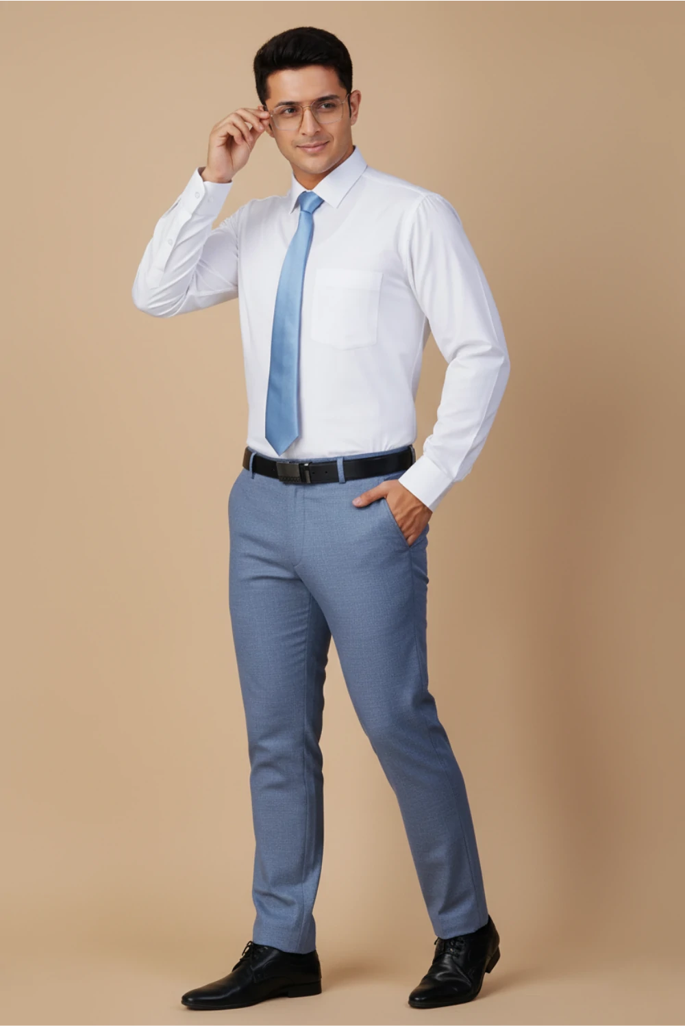 ALLEZ FRANCE - RAZO | Men’s White Formal Shirt | Regular Fit | Full Sleeves | 100% Premium Cotton