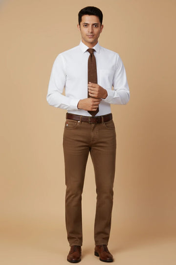 ALLEZ FRANCE  - TITO | Men’s White Formal Shirt | Regular Fit | Full Sleeves | 100% Premium Cotton