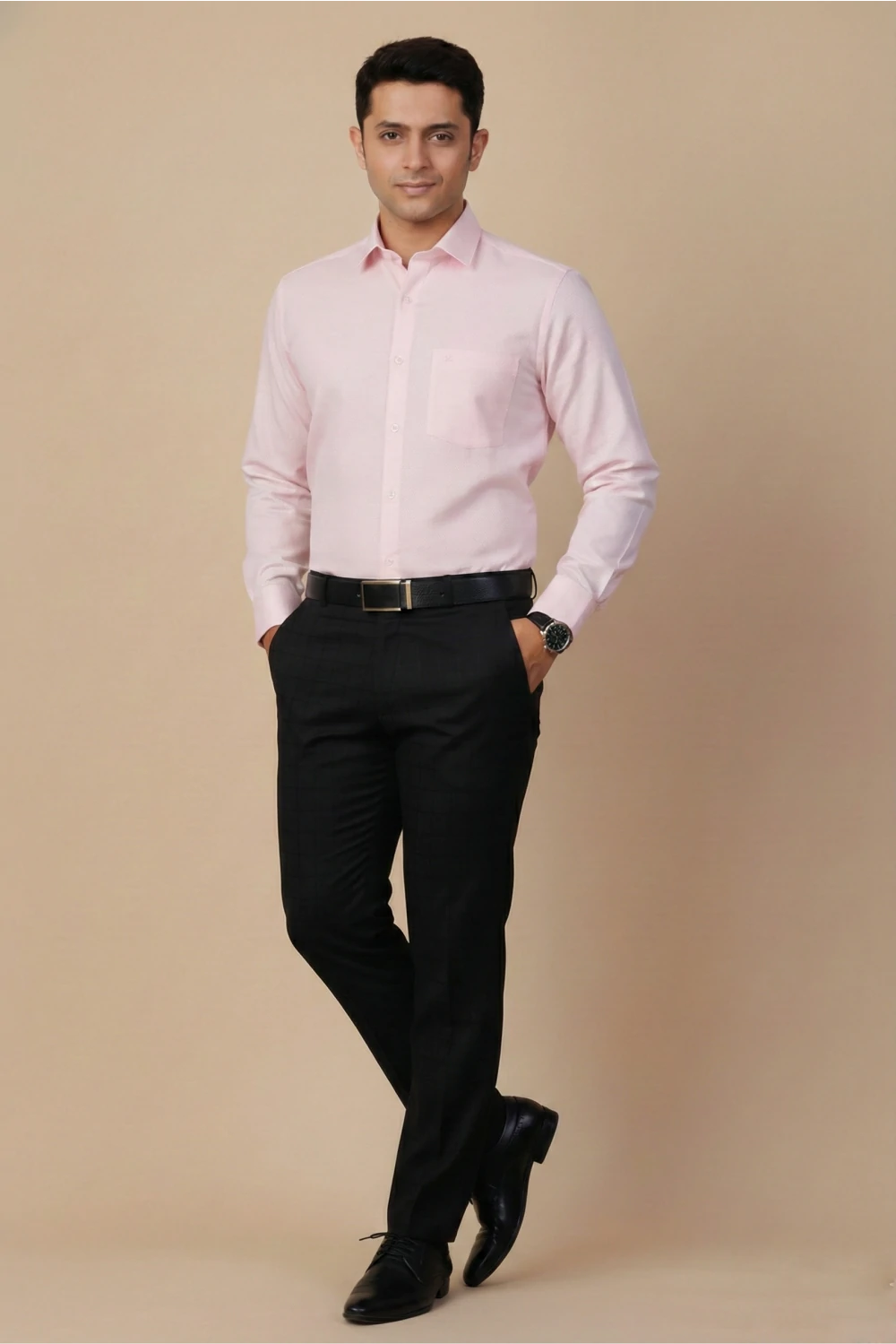 ALLEZ FRANCE - MOJO | Men’s White Formal Shirt | Regular Fit | Full Sleeves | 100% Premium Cotton