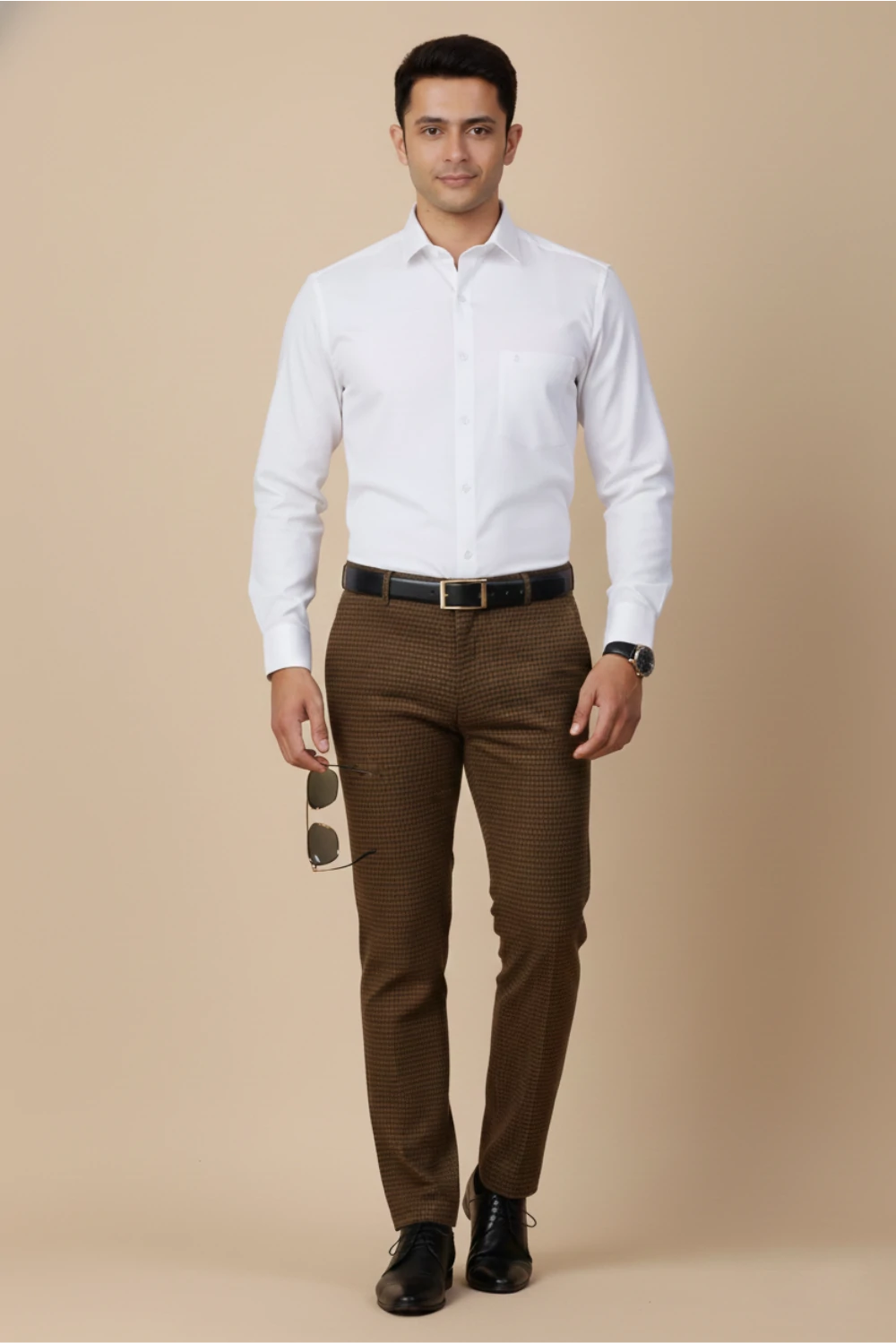 ALLEZ FRANCE - BRIT | Men's Premium White Formal Shirt | Luxe Cotton-Rich | Regular Fit | Full Sleeves