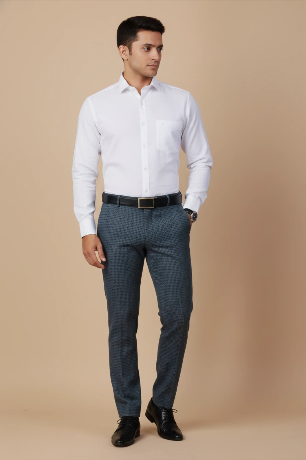 Allez France Lintor – White Linen–Cotton Blend Shirt