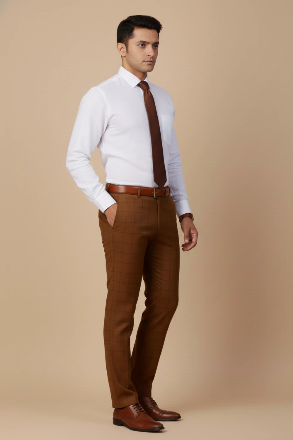 Allez France – BREX | Men’s White Linen–Cotton Blend Shirt | Elegant Formalwear | Regular Fit