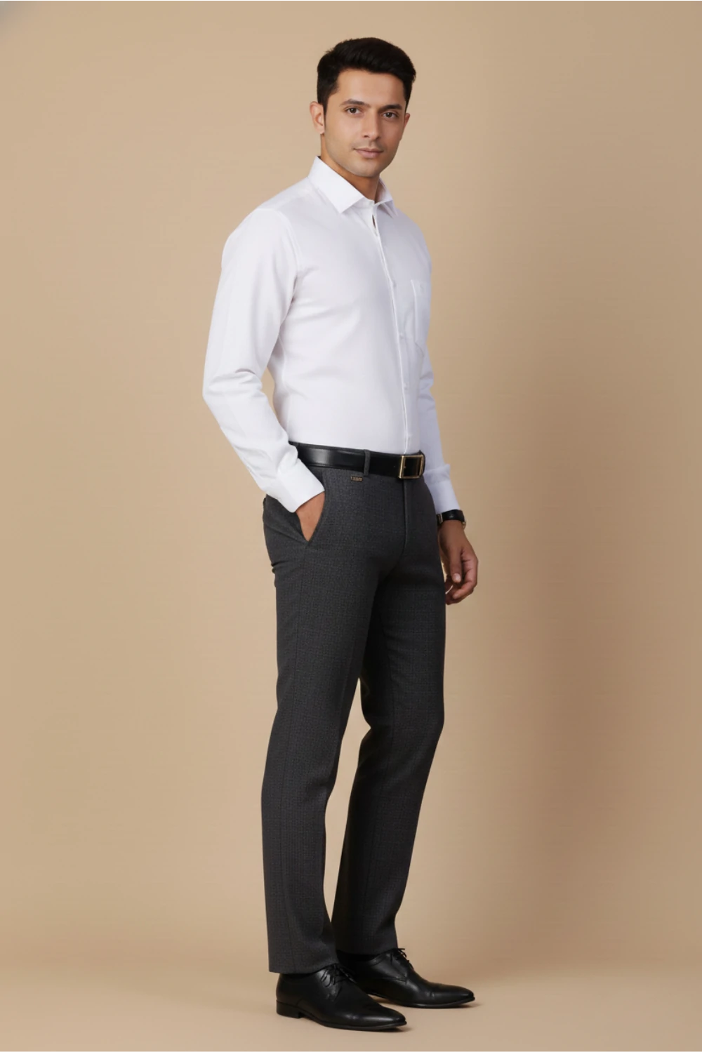 ALLEZ FRANCE - DAXX  | Men's Premium White Formal Shirt | Luxe Cotton-Rich | Regular Fit | Full Sleeves