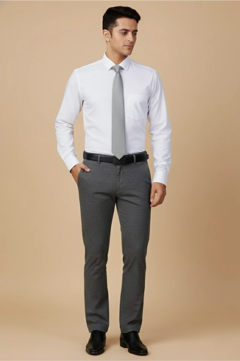 ALLEZ FRANCE – CIRO | Men’s White Formal Shirt | Regular Fit | Full Sleeves | 100% Premium Cotton