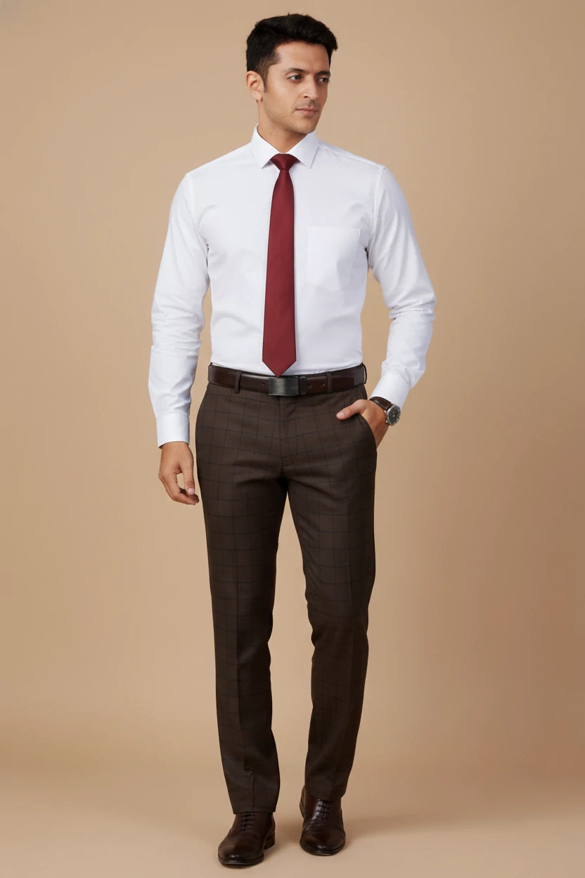 ALLEZ FRANCE - AMOZ | Men's Premium White Formal Shirt | Luxe Cotton-Rich | Regular Fit | Full Sleeves