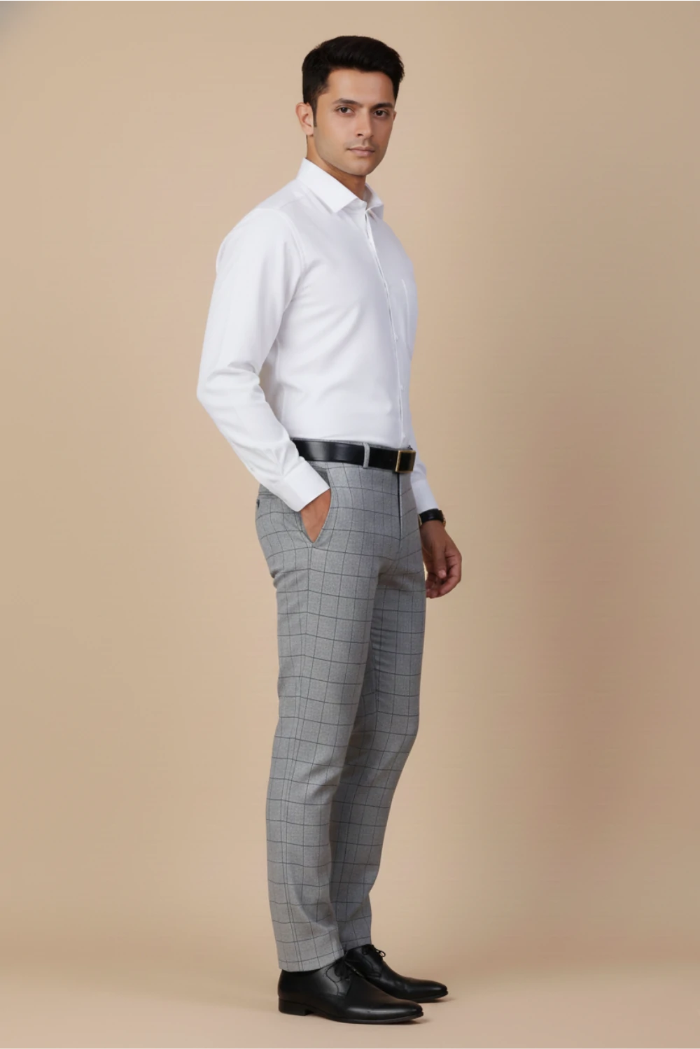 Allez France Alster – White Regal Soft Cotton-Rich Shirt | Custom Fit | Full Sleeves