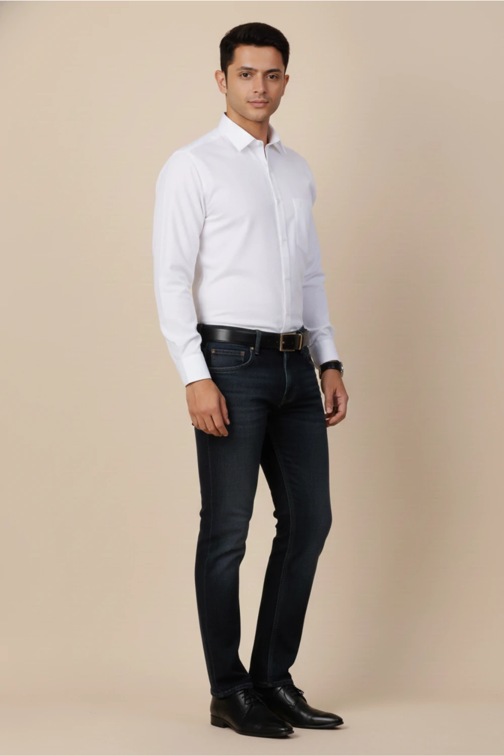 Allez France Auxdor – White Cotton Shirt | Custom Fit | Full Sleeves