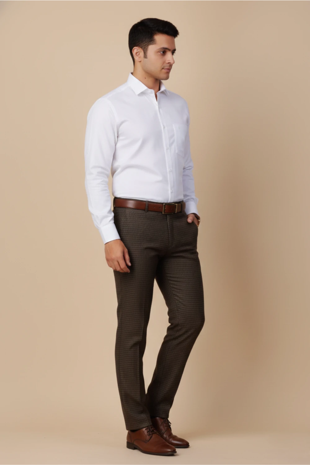 Allez France Albedo – White Linen–Cotton Blend Shirt