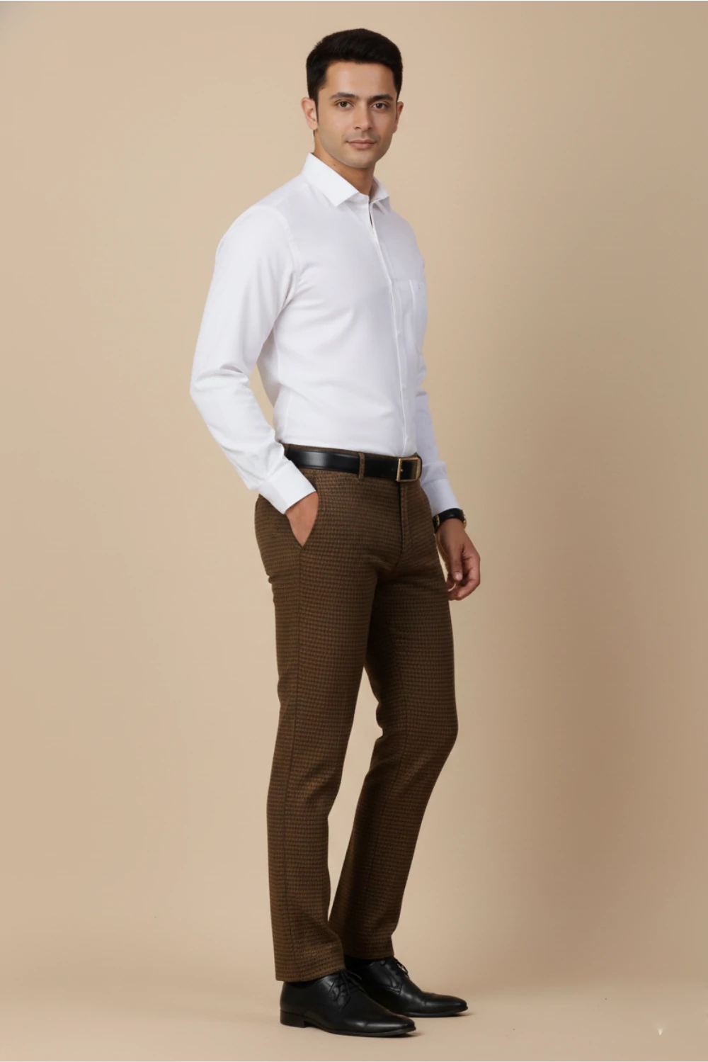 ALLEZ FRANCE - BRIT | Men's Premium White Formal Shirt | Luxe Cotton-Rich | Regular Fit | Full Sleeves