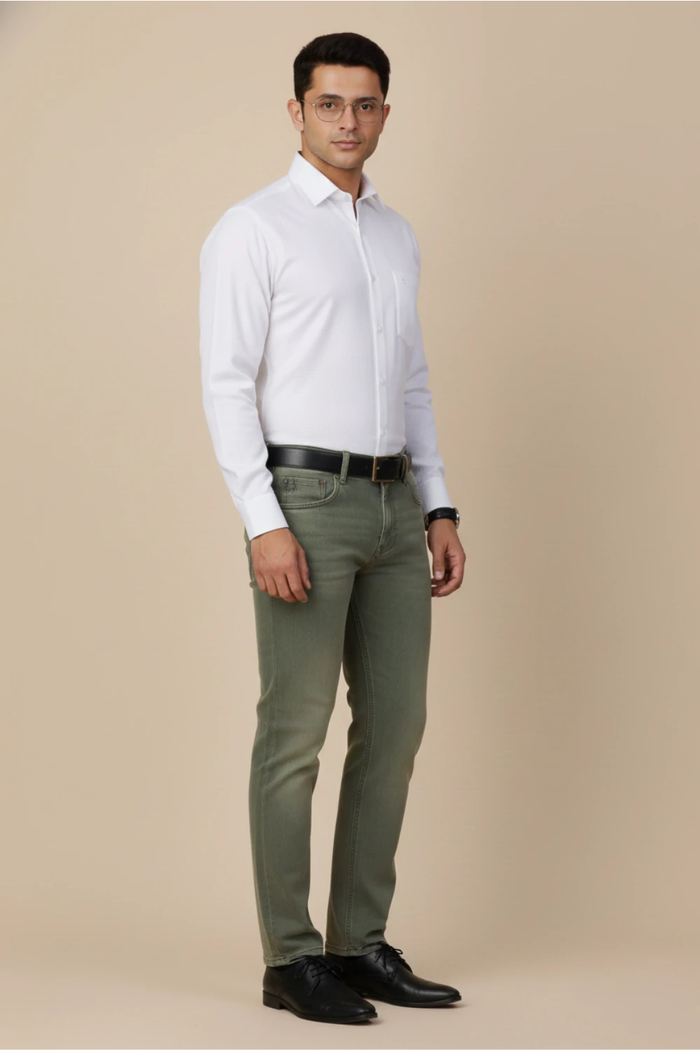 ALLEZ FRANCE - TYZO | Men’s White Formal Shirt | Regular Fit | Full Sleeves | 100% Premium Cotton