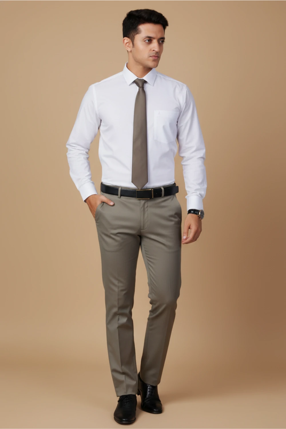 Allez France Havelo – White Plush Soft Cotton-Rich Shirt | Custom Fit | Full Sleeves