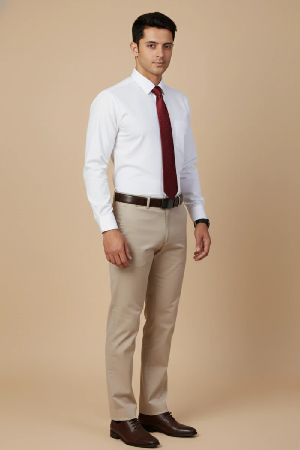 ALLEZ FRANCE - ARLO  | Men's Premium White Formal Shirt | Luxe Cotton-Rich | Regular Fit | Full Sleeves