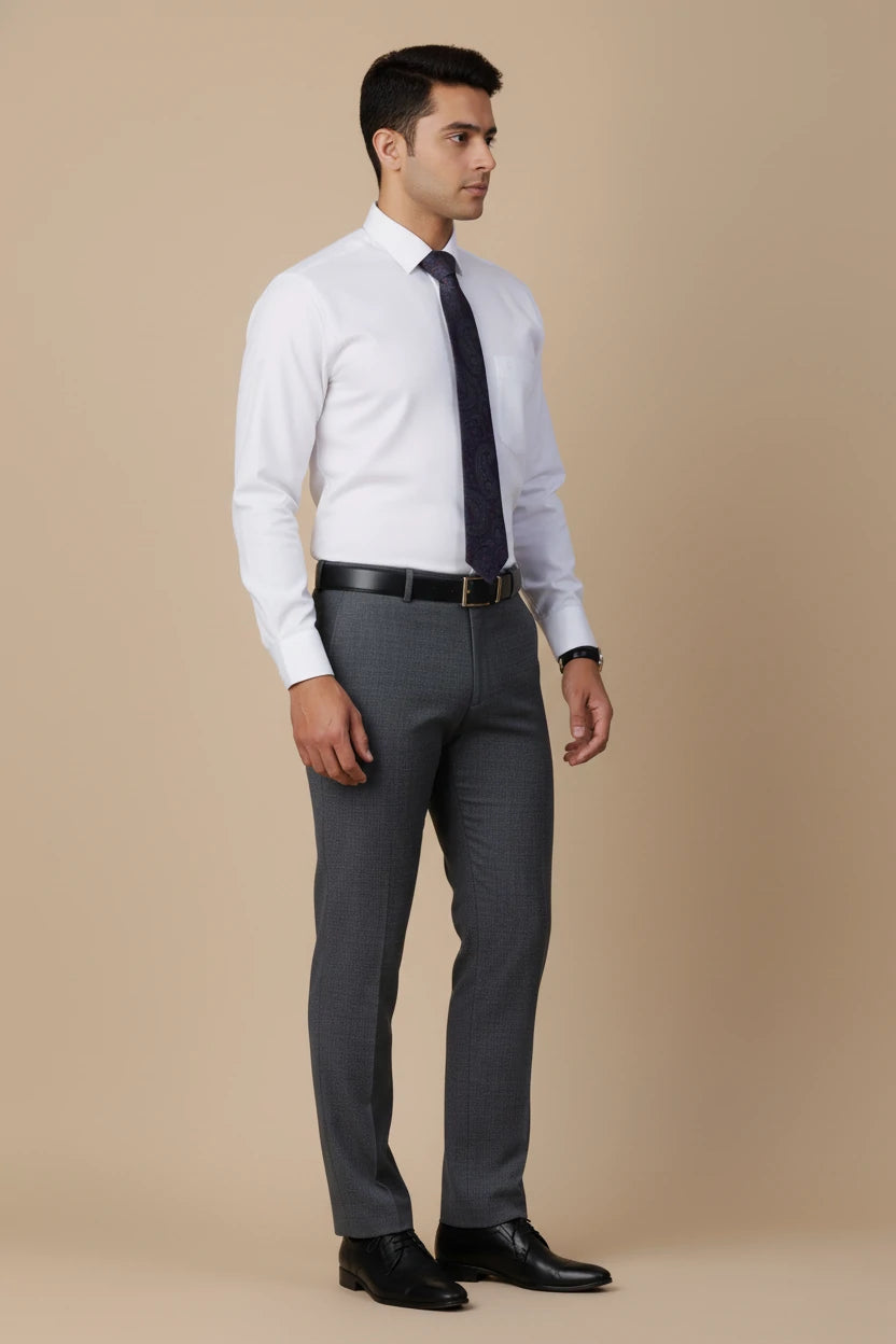 ALLEZ FRANCE – TEVY | Men’s Luxe Formal Shirt | Exquisite Egyptian Giza Cotton | Regular Fit | Full Sleeves