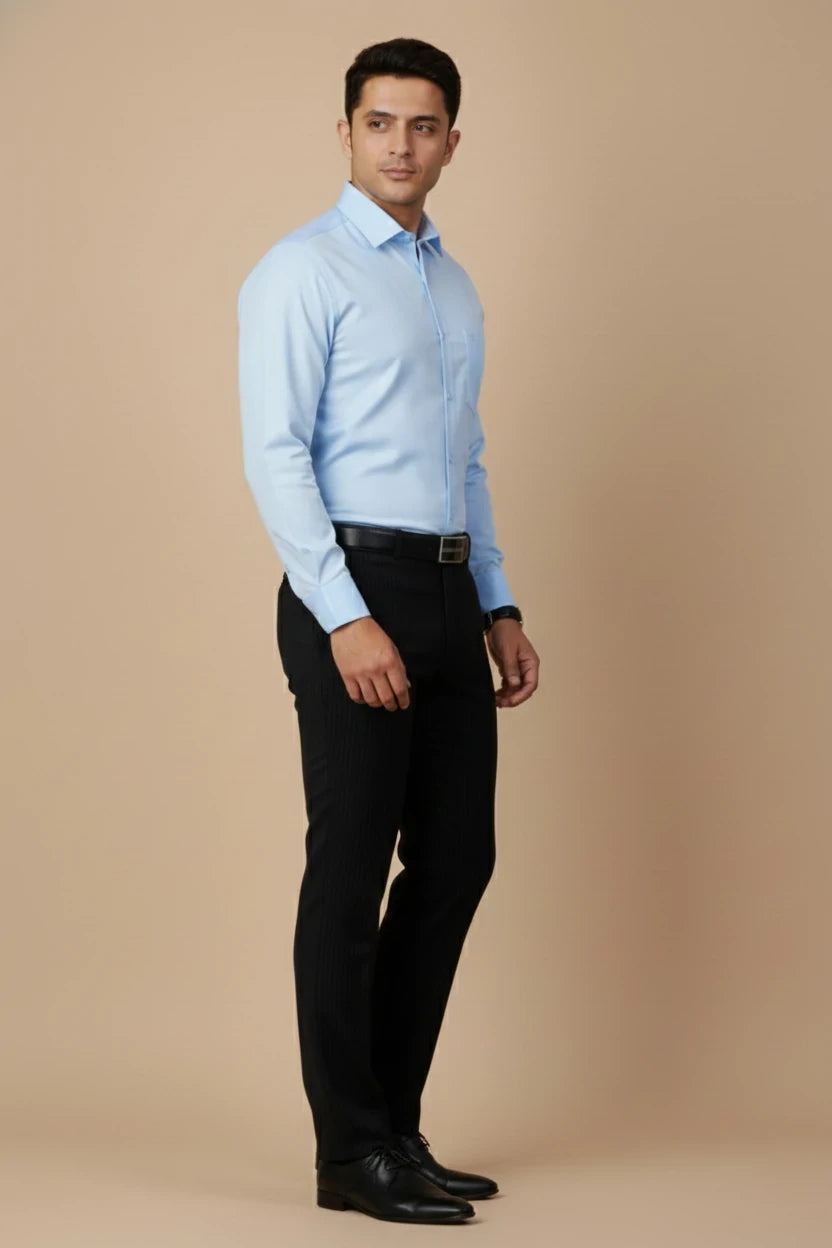 ALLEZ FRANCE - LUDO | Men’s White Formal Shirt | Regular Fit | Full Sleeves | 100% Premium Cotton