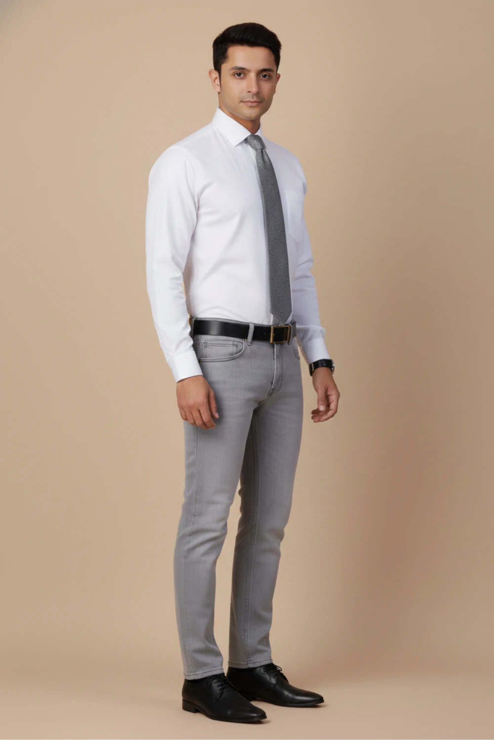 Allez France Praxor – White Elite Cotton-Rich Shirt | Custom Fit | Full Sleeves