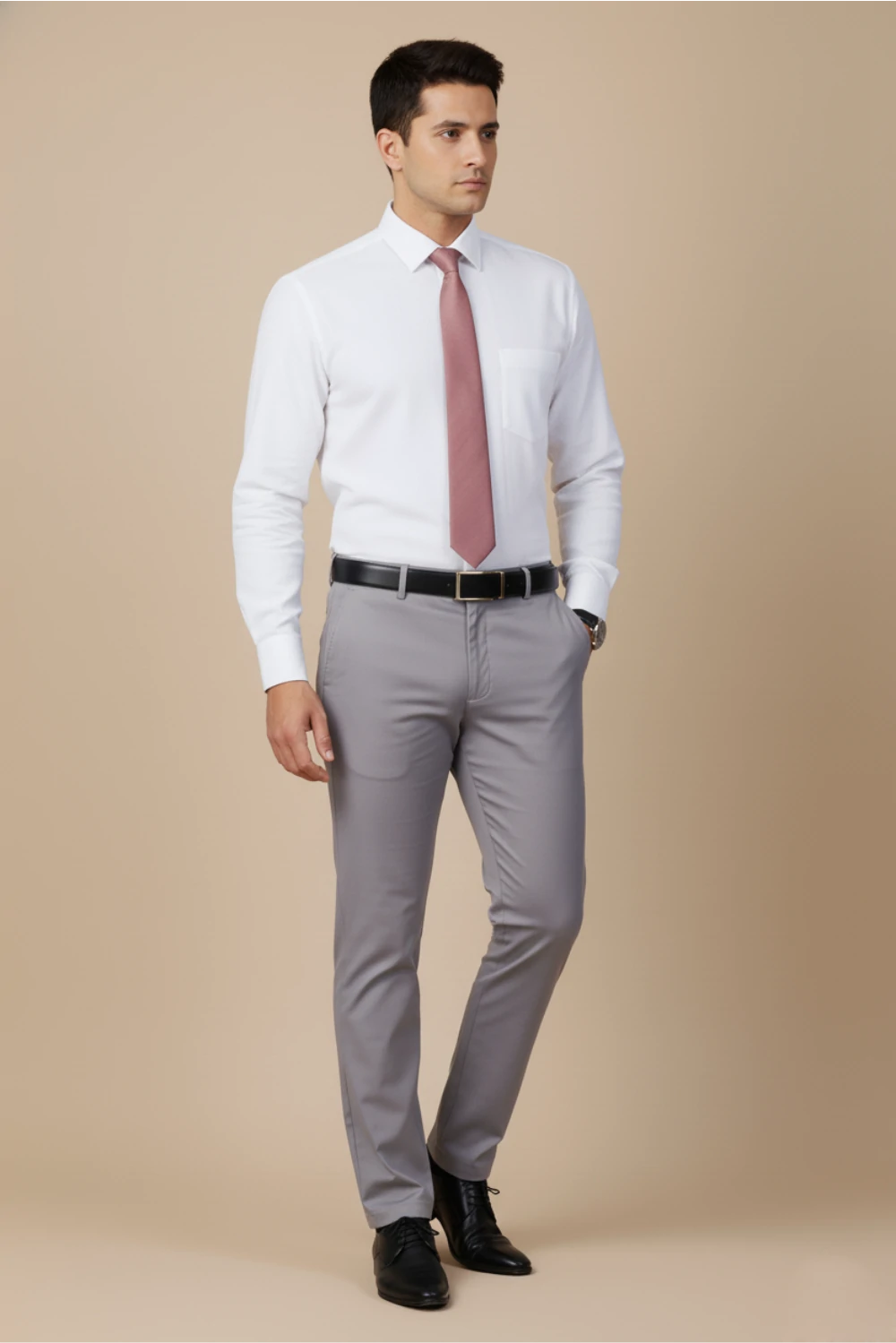 Allez France Avolix – White Plush Soft Cotton-Rich Shirt | Custom Fit | Full Sleeves