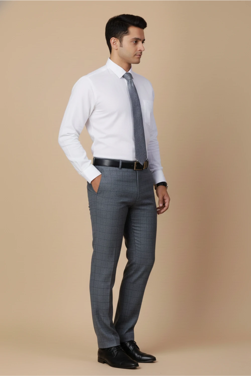 Allez France – ROBB | Men’s White Linen–Cotton Blend Shirt | Classic Formalwear | Regular Fit