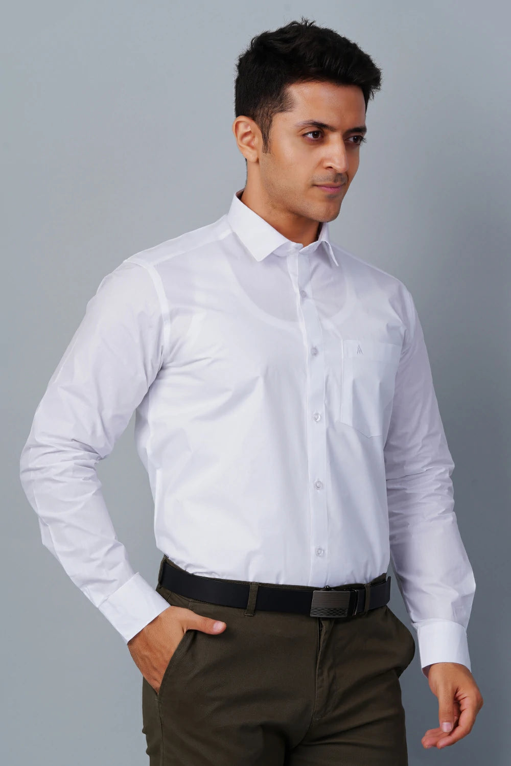 ALLEZ FRANCE – ROOT | Men’s Essential Formal Shirt | Superior Egyptian Giza Cotton | Regular Fit | Full Sleeves