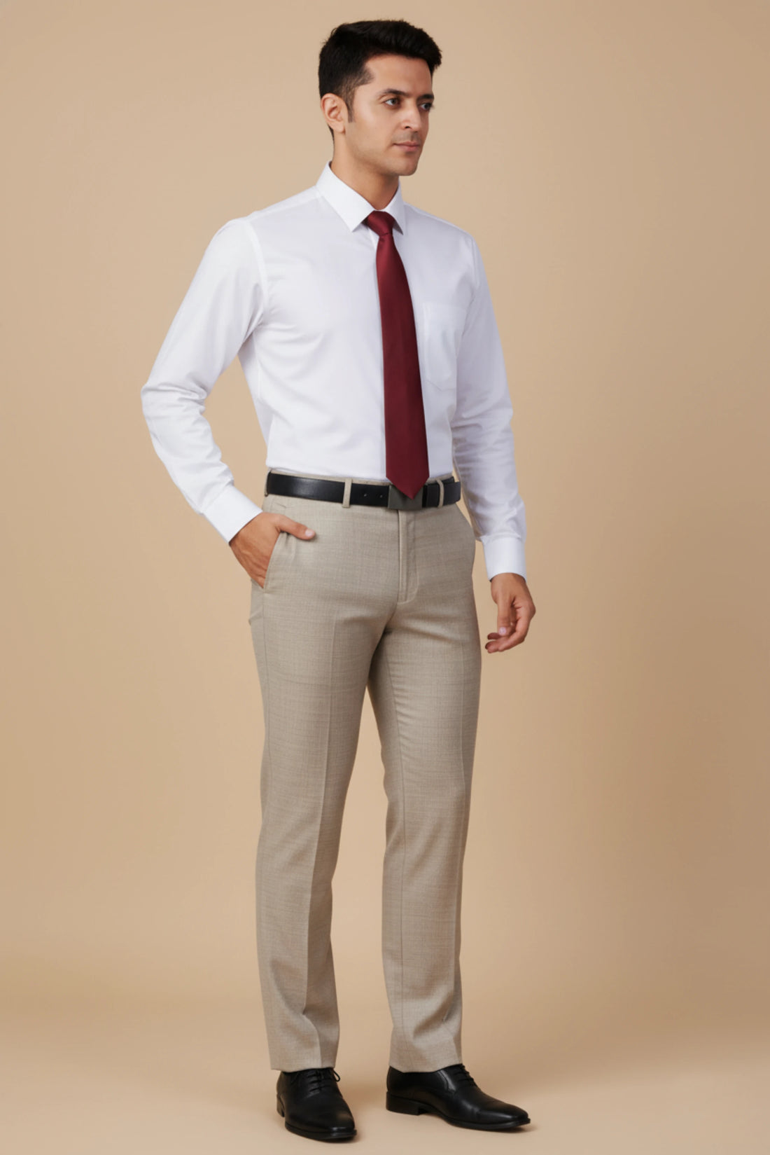 ALLEZ FRANCE – ARVO | Men’s White Formal Shirt | Regular Fit | Full Sleeves | 100% Premium Cotton