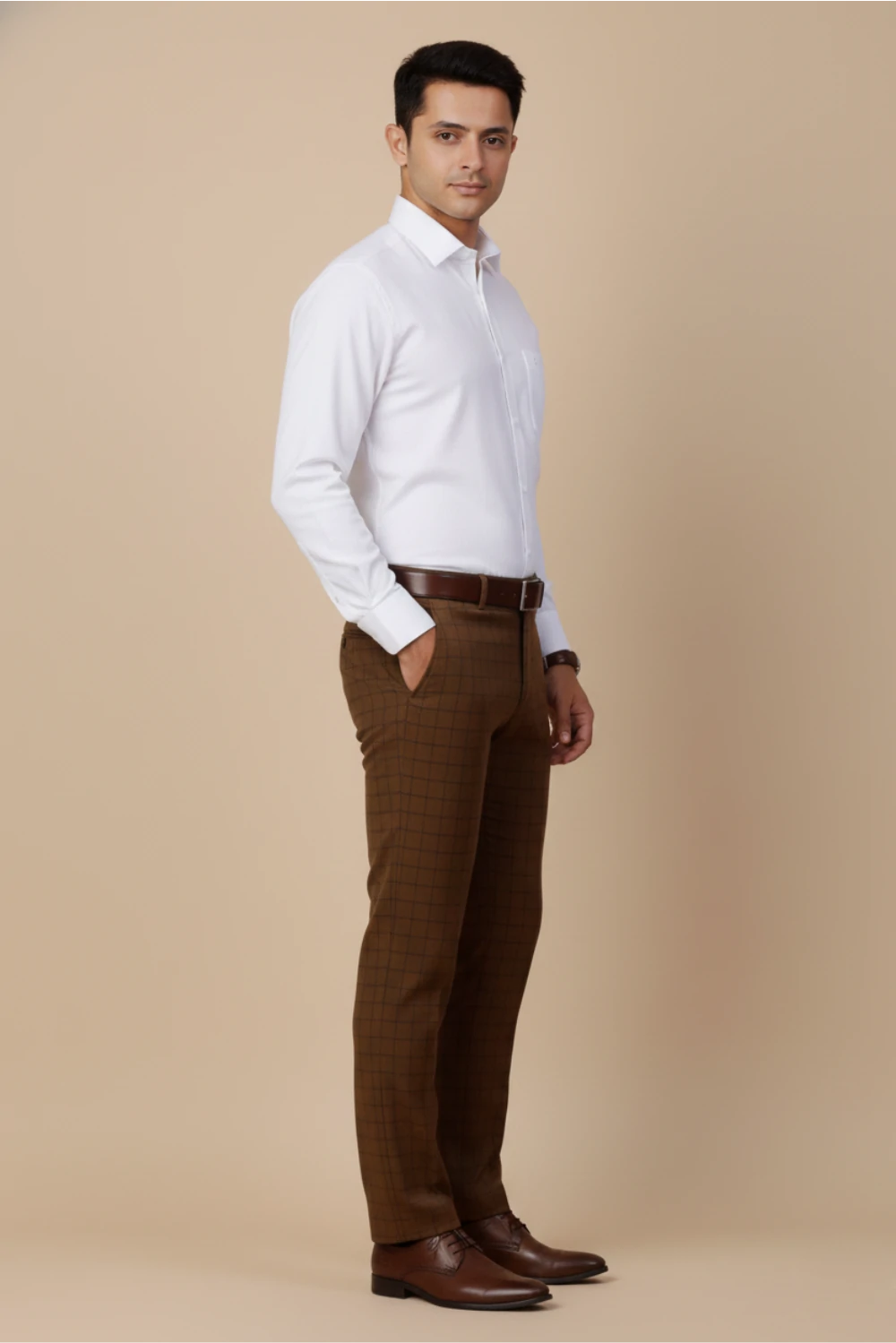 Allez France Branor – White Luxe Craft Cotton-Rich Shirt | Custom Fit | Full Sleeves