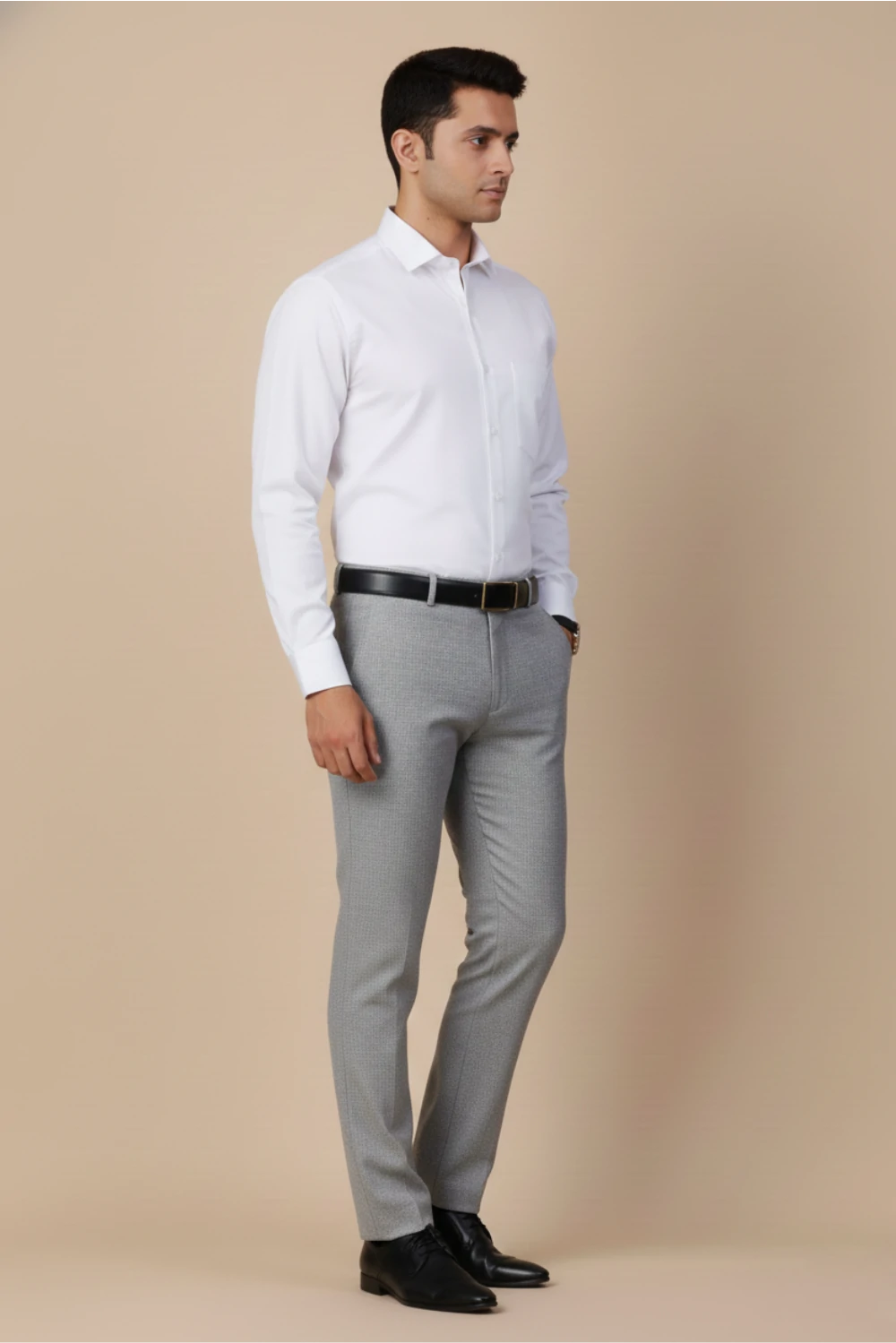 ALLEZ FRANCE - DONN  | Men's Premium White Formal Shirt | Luxe Cotton-Rich | Regular Fit | Full Sleeves