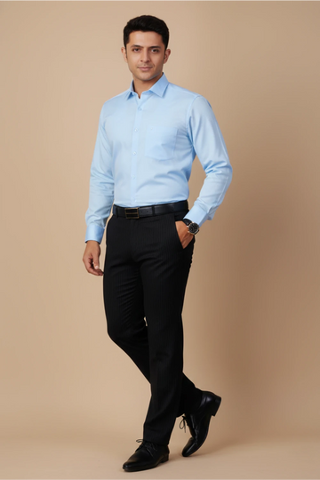 ALLEZ FRANCE - LUDO | Men’s White Formal Shirt | Regular Fit | Full Sleeves | 100% Premium Cotton