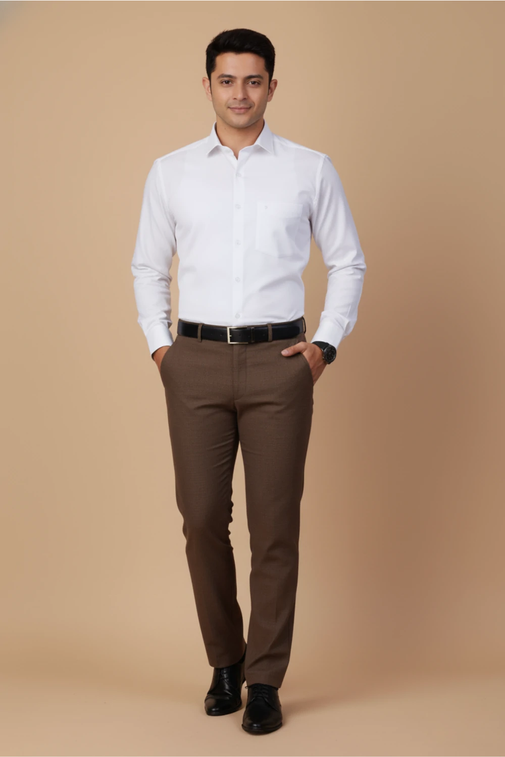 ALLEZ FRANCE – ROOT | Men’s Essential Formal Shirt | Superior Egyptian Giza Cotton | Regular Fit | Full Sleeves