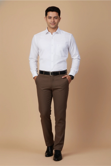 ALLEZ FRANCE – ROOT | Men’s Essential Formal Shirt | Superior Egyptian Giza Cotton | Regular Fit | Full Sleeves