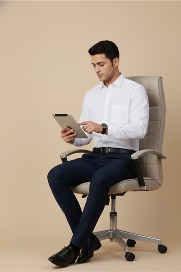 Allez France – XOXO | Men’s 100% European Linen White Shirt | Luxury Formalwear | Regular Fit