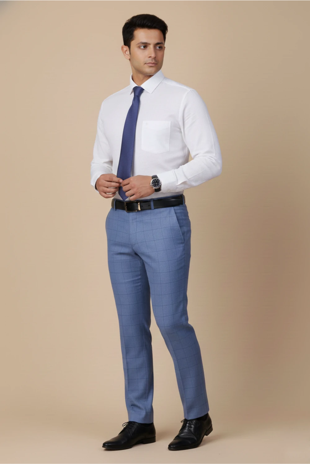 Allez France – ROON | Men’s White Linen–Cotton Blend Shirt | Refined Formalwear | Regular Fit